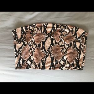 Urban Planet Snake Print Tube Top